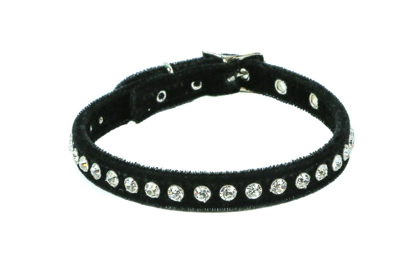 Funk Plus - CK247 VELVET BLACK RHINESTONE  CHOKER