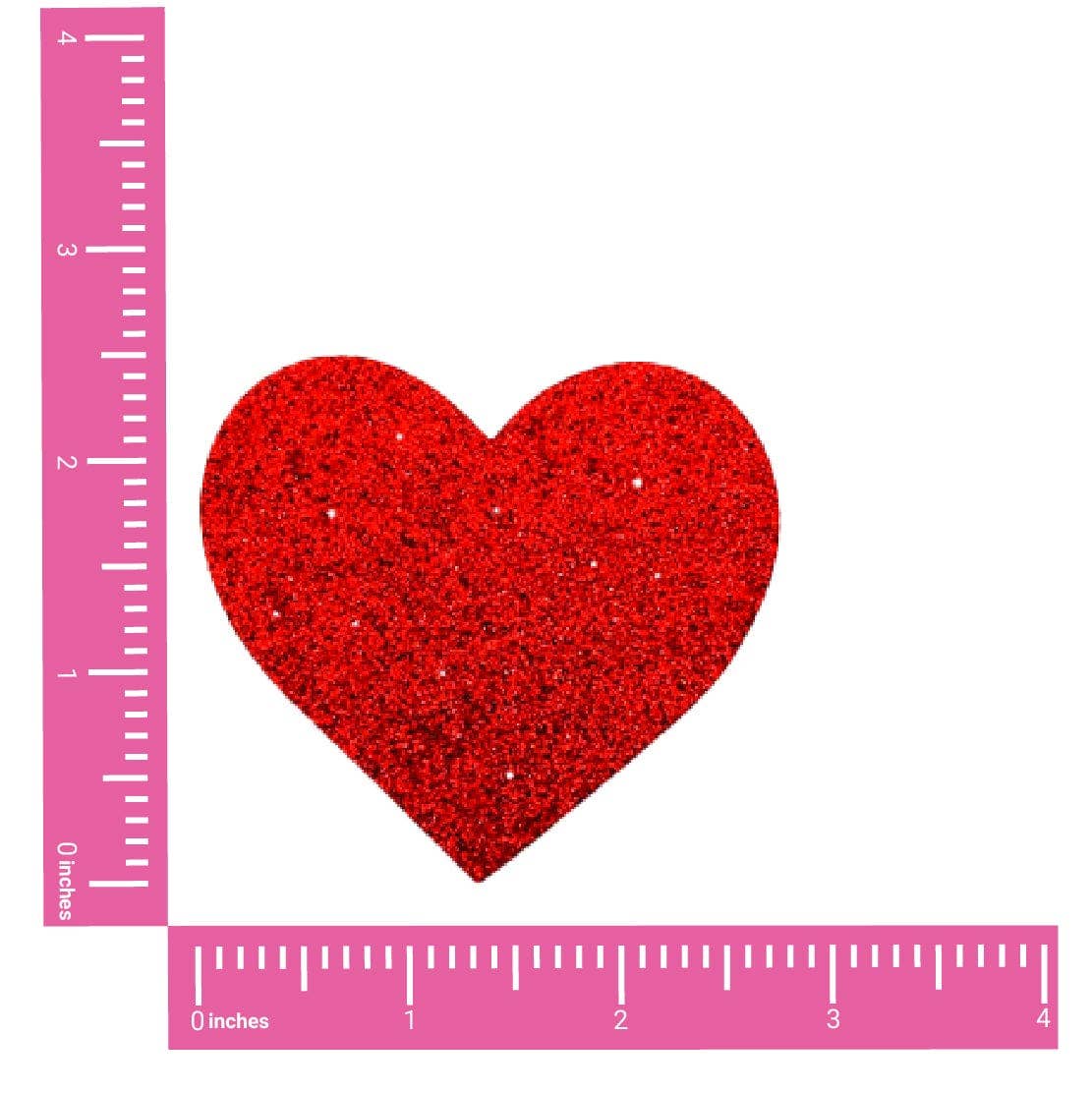 Neva Nude - Ravish Me Red Glitter I Heart U Nipple Cover Pasties