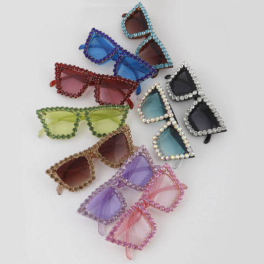 3AM BY H&D ACCESSORIES - Beaded Rhinestone Sunglasses