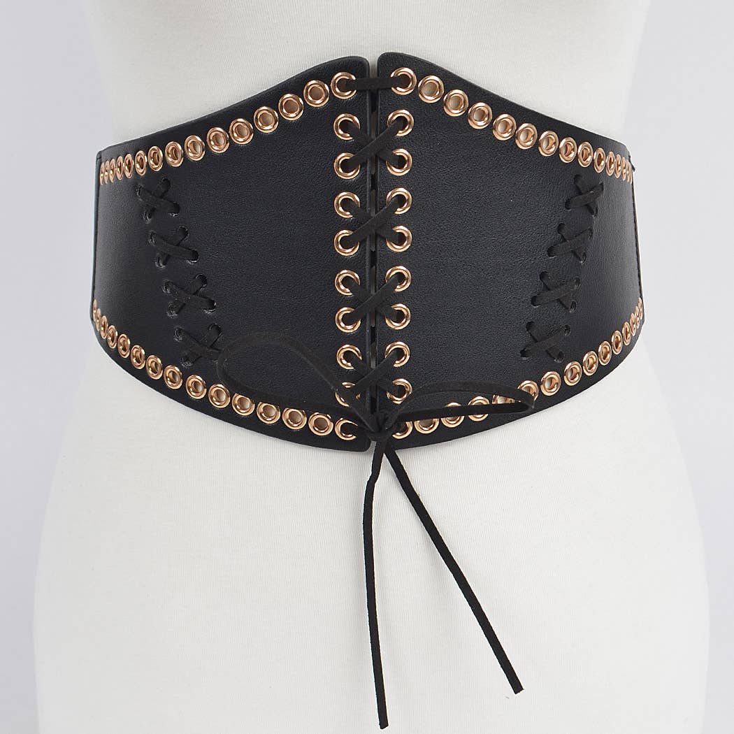 3AM BY H&D ACCESSORIES - Corset stretch belt W/eyelet