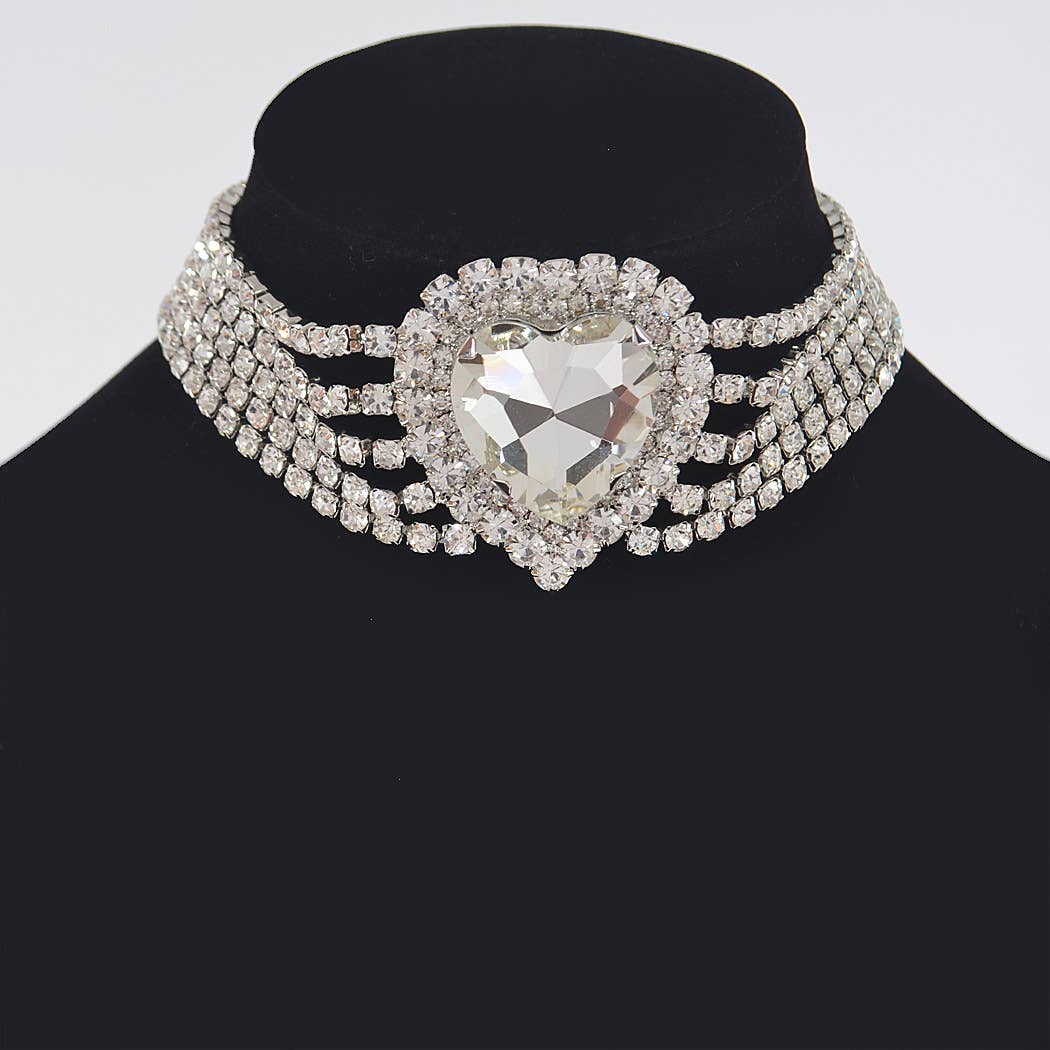 3AM BY H&D ACCESSORIES - Rhinestone Choker Necklace