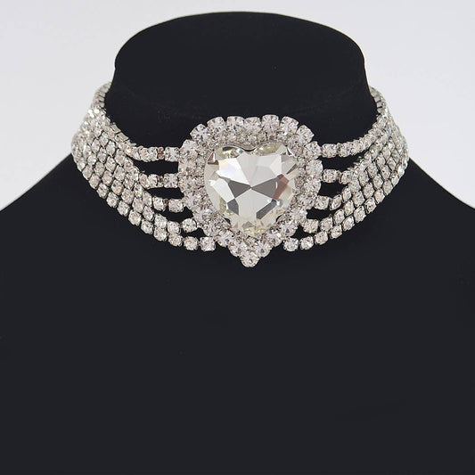3AM BY H&D ACCESSORIES - Rhinestone Choker Necklace