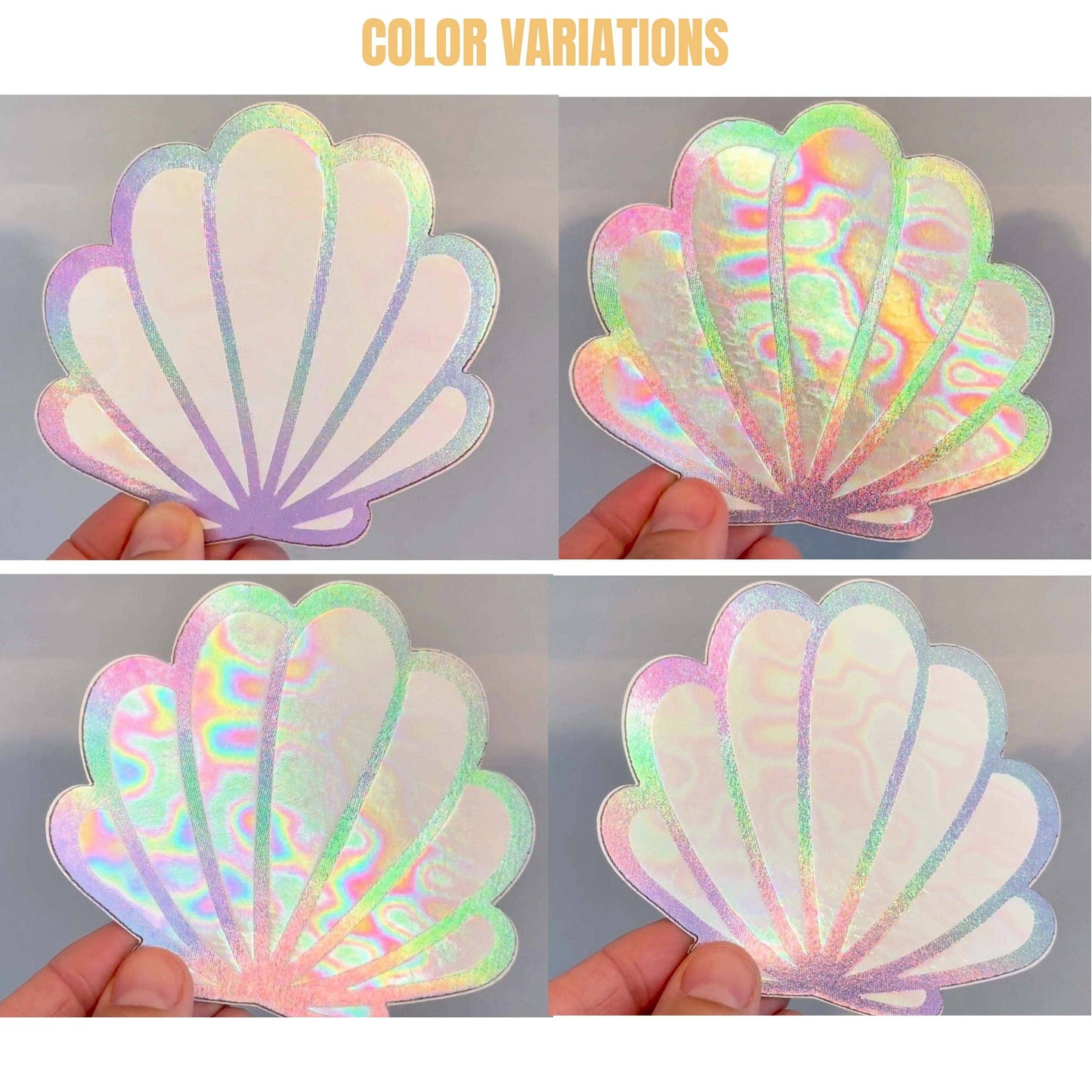 Neva Nude - Share Bare Bare Opal Shimmer Holographic Queen Status Plus Size Mermaid Shell Nipple Cover Pasties