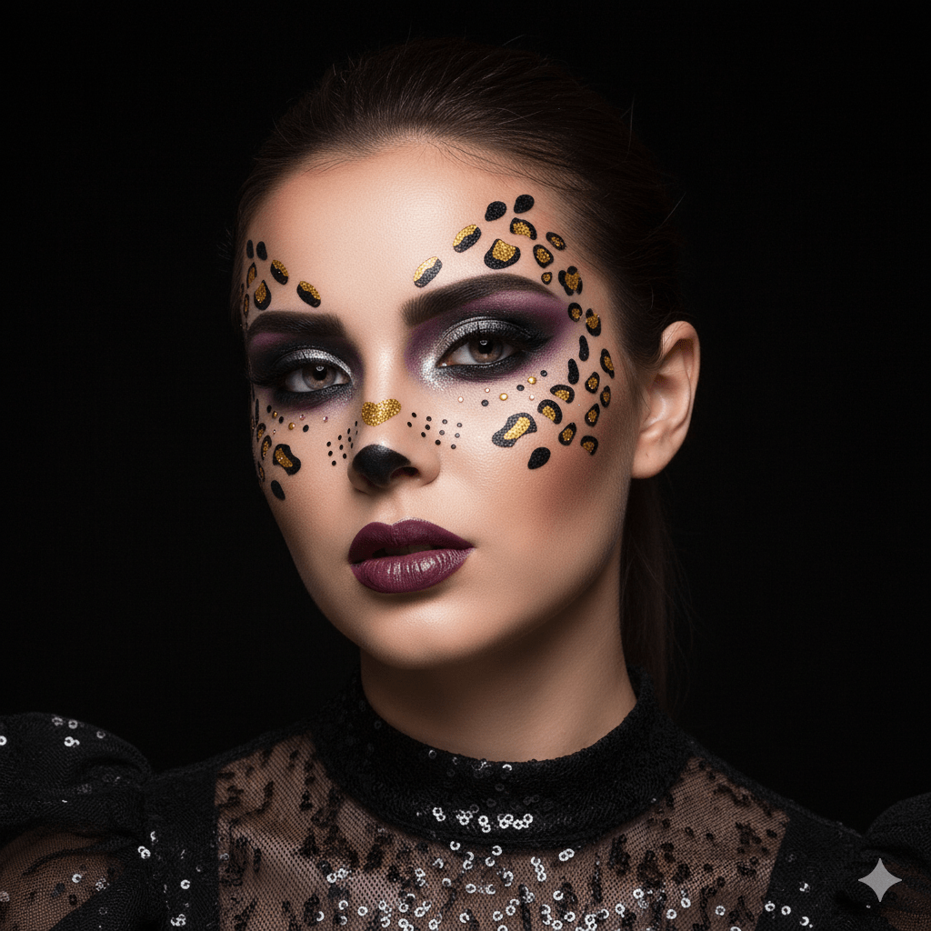 Neva Nude - Fast & Furry Cheetah Spots Glitter Face Sticker