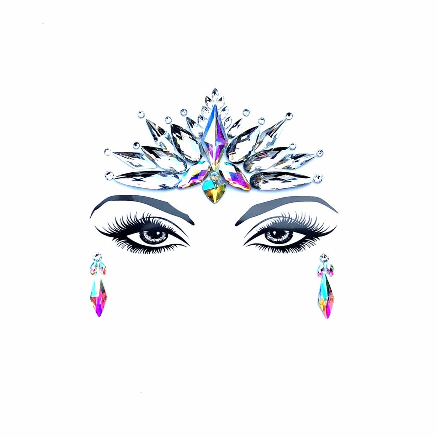 Neva Nude - Selene Iridescent Crystal Face Jewels