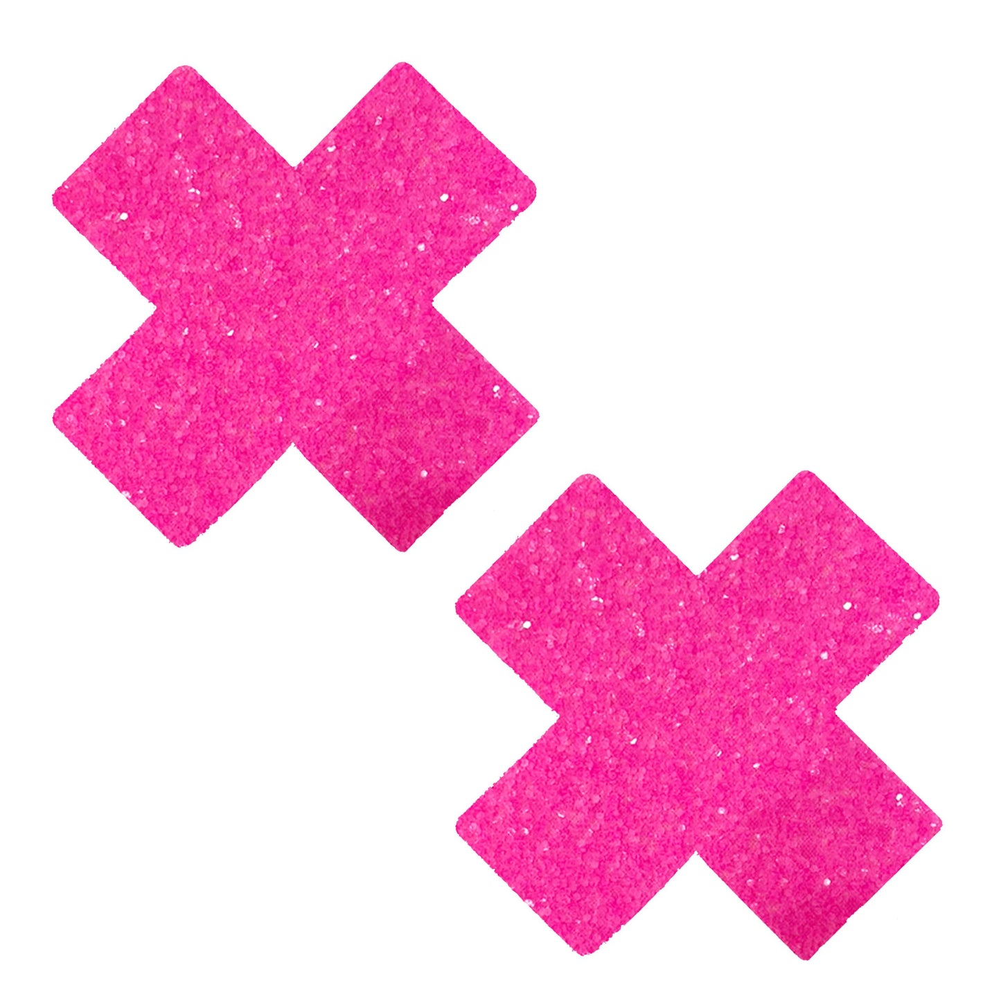 Neva Nude - Super Sparkle Watermelly Pink Blacklight Glitter X Factor Nipple Cover Pasties