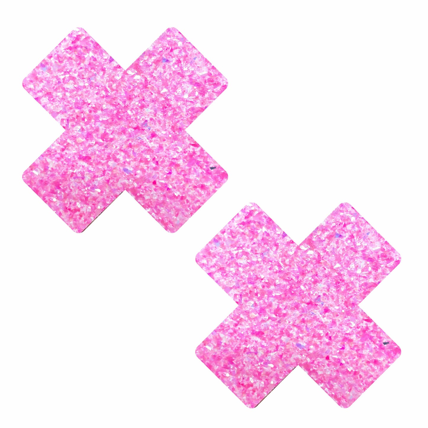 Neva Nude - Super Sparkle Hubba Bubba Pink Blacklight Glitter X Factor Nipple Cover Pasties