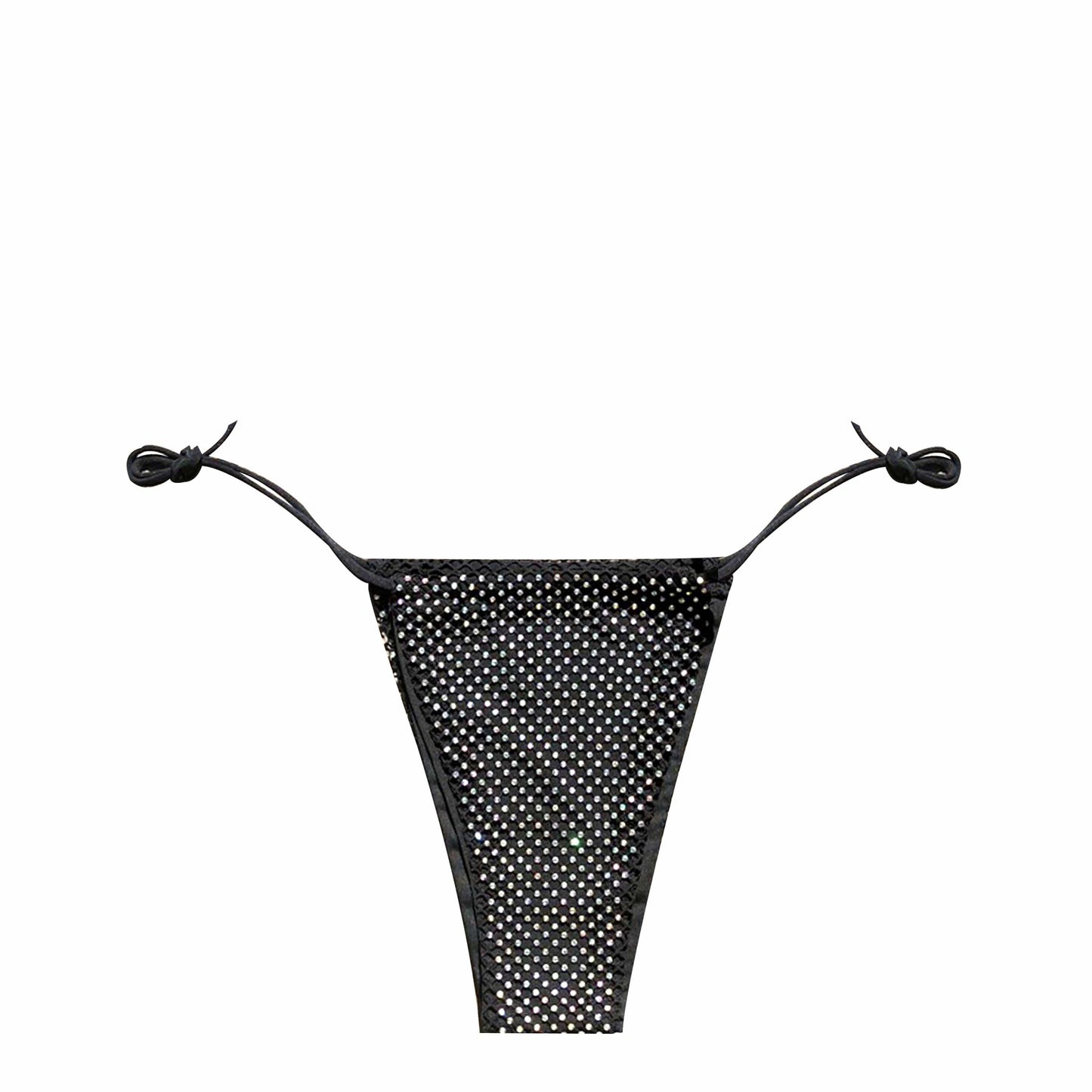 Shiney Hiney Iridescent Black Crystal High Waisted Pastie and Pantie Lingerie Set