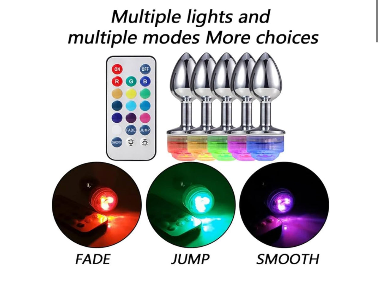 LED multiple color peach  plug