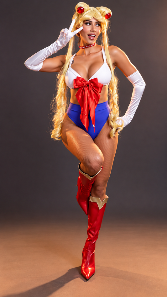 Exclusive Cosmic  Sailor  includes wig