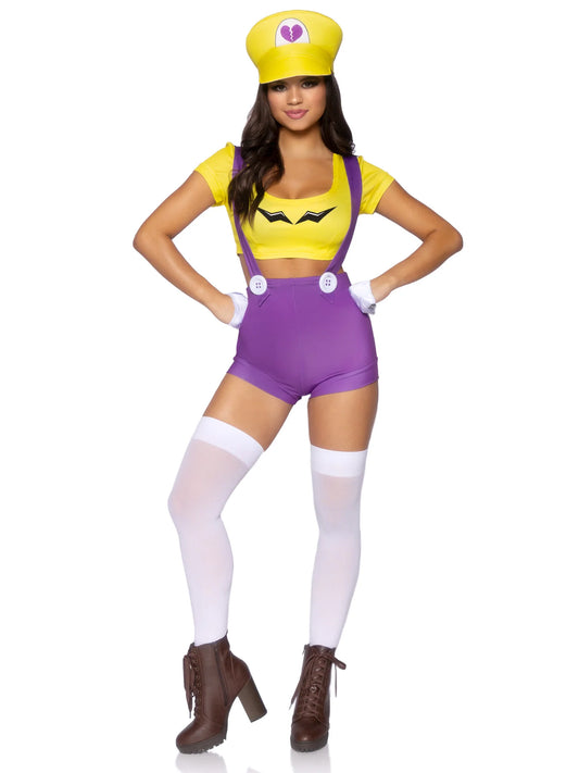 Gamer Villain Costume Includes Stockings