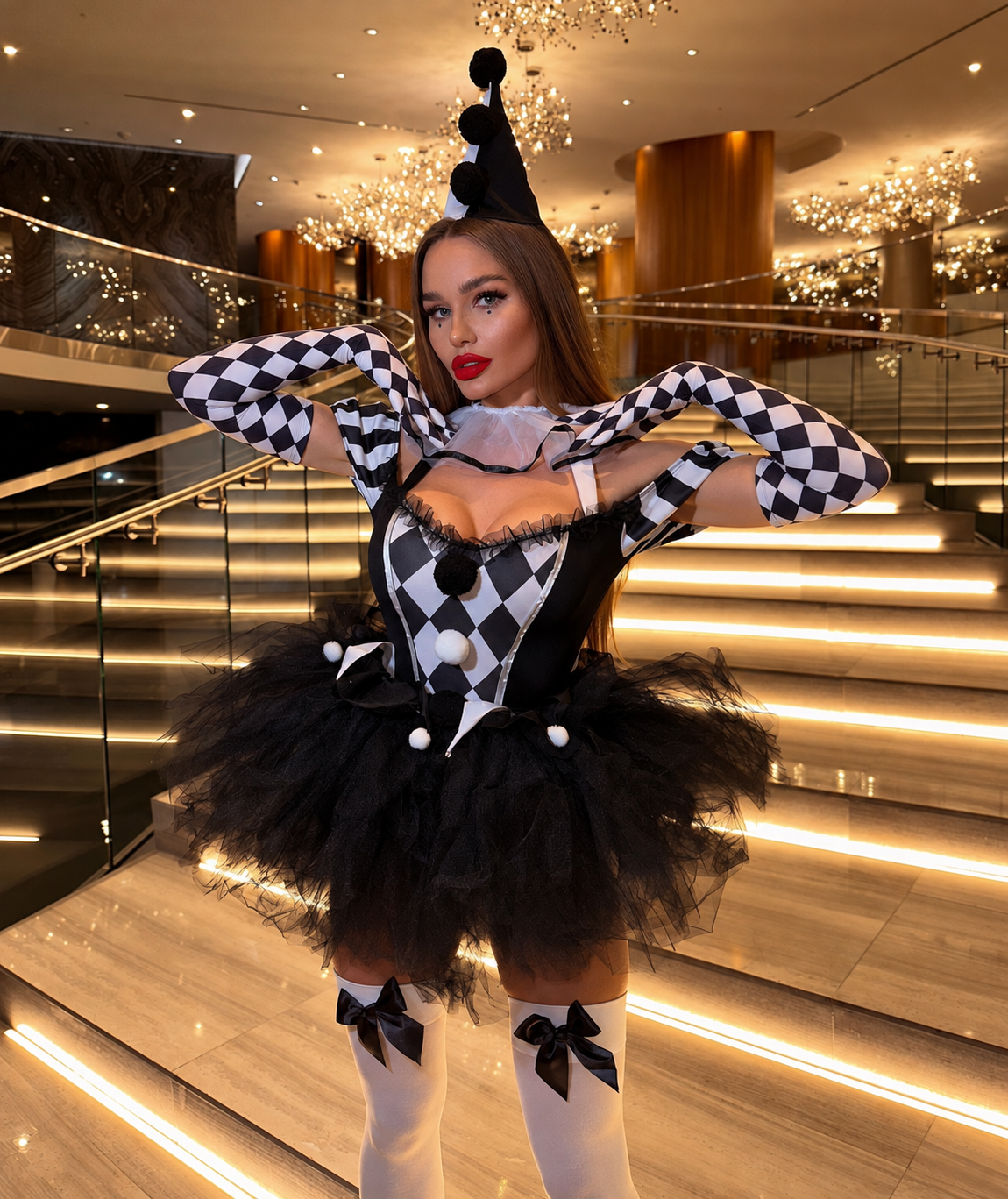 Harlequin Diamond Circus Clown
