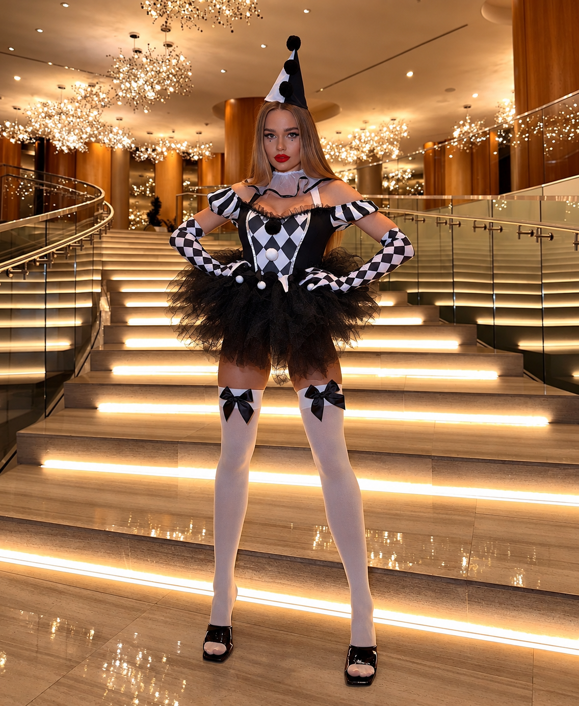 Harlequin Diamond Circus Clown
