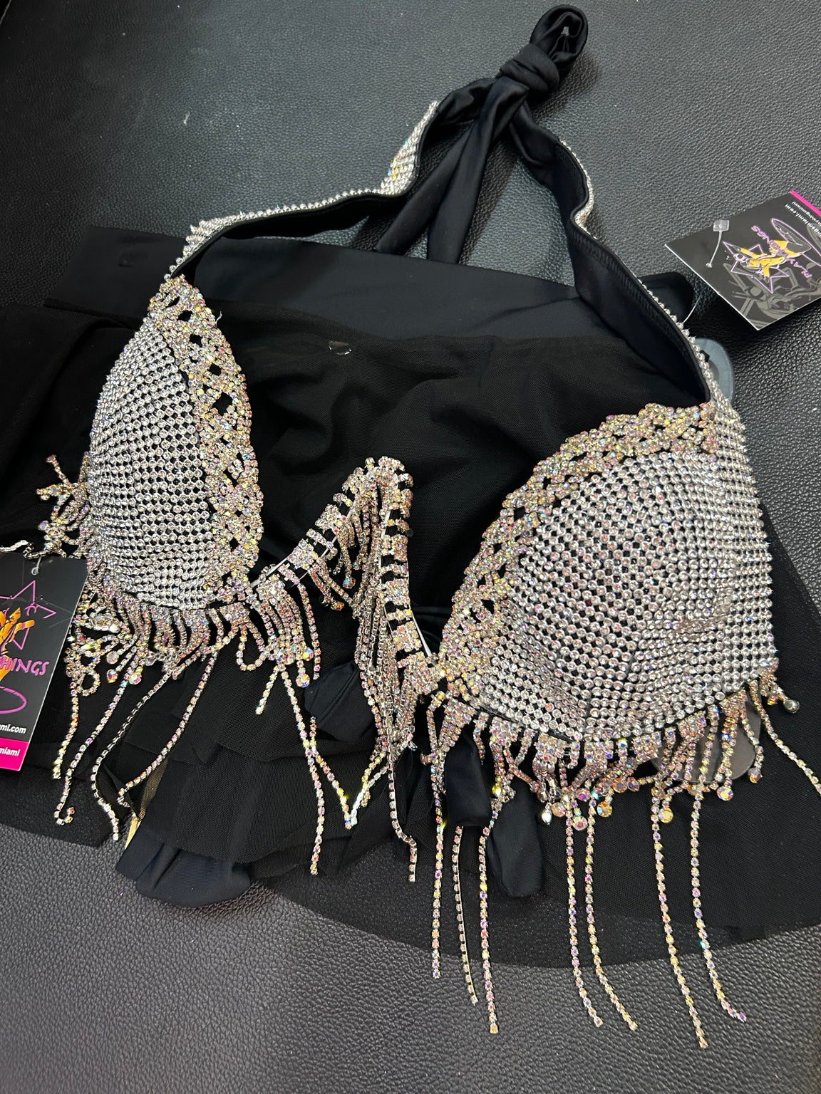 Rhinestone Fantasy Bra top and Bikini Bottom 2pc set