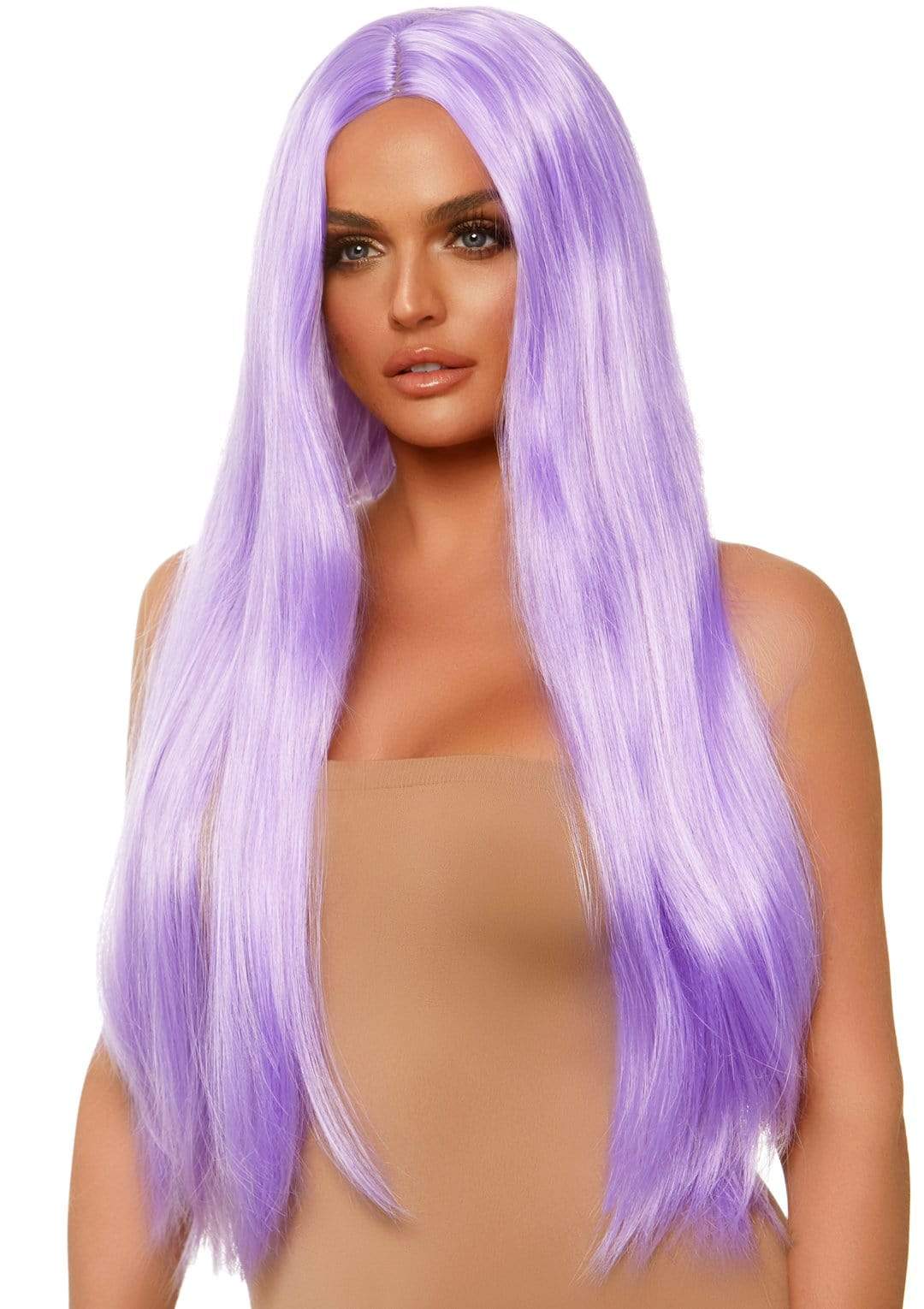 Straight long wig 33 inches Lavender