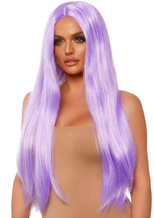 Straight long wig 33 inches Lavender