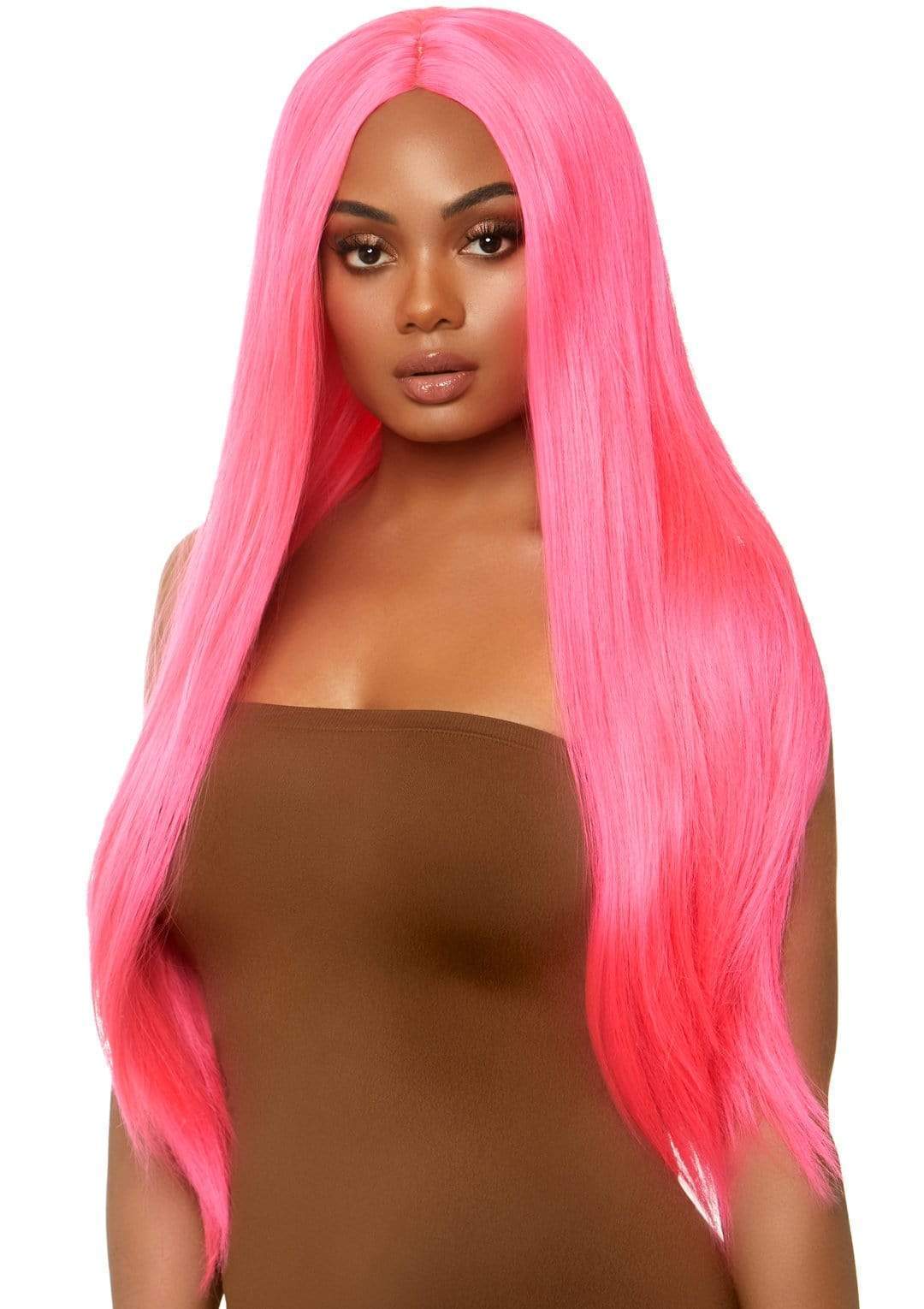 Straight long wig 33 inches Pink