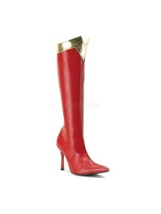 Super Hero Boots Red with Gold