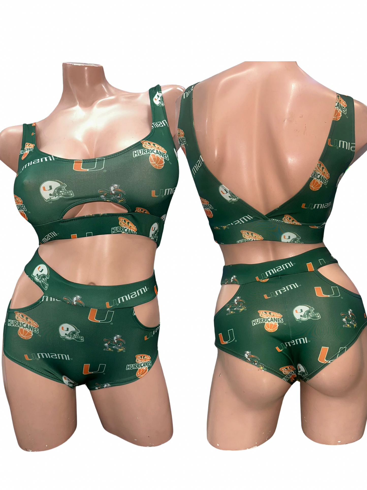UM Hurricanes Sports Bra Set