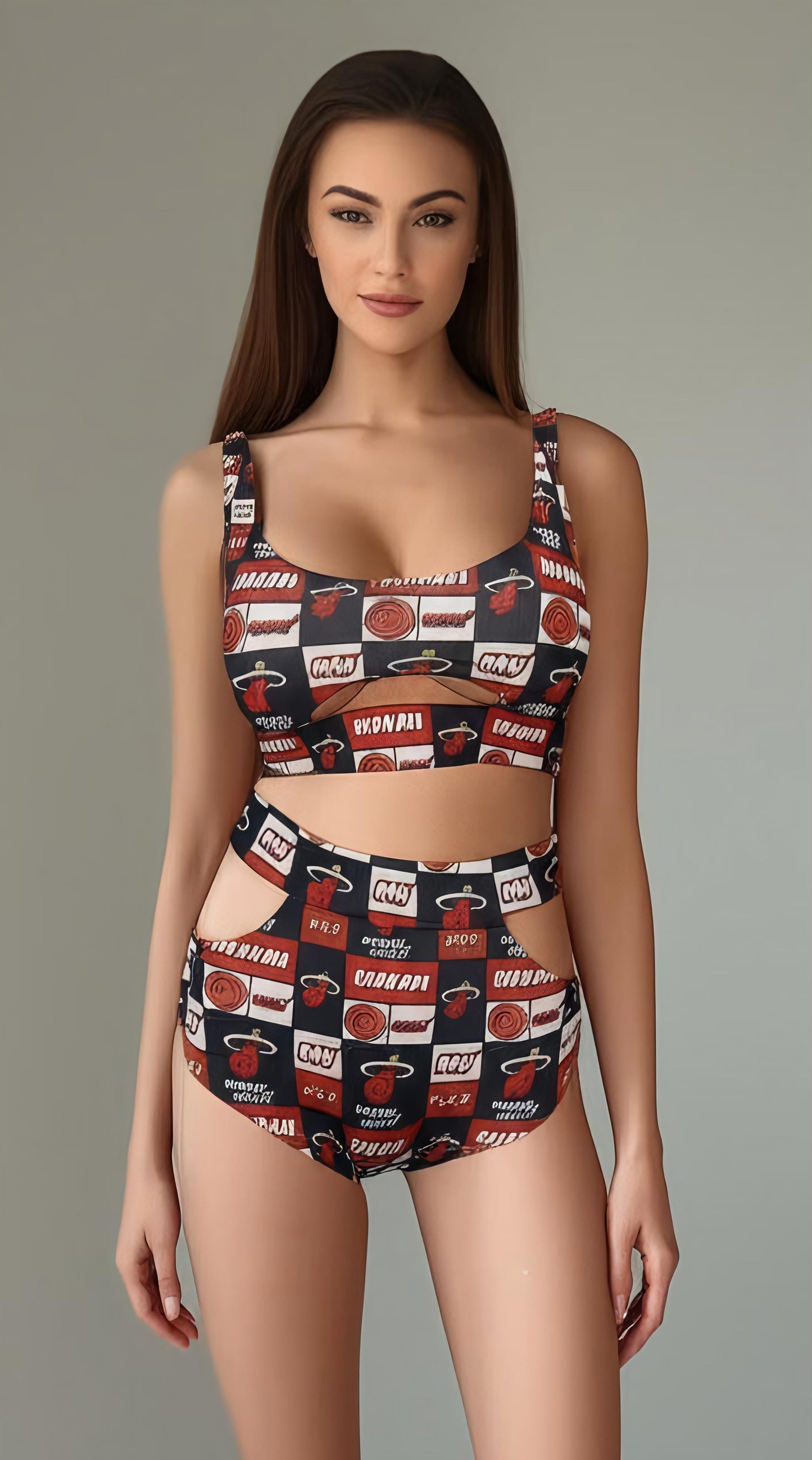Miami Heat Basketball Sports Bra Set