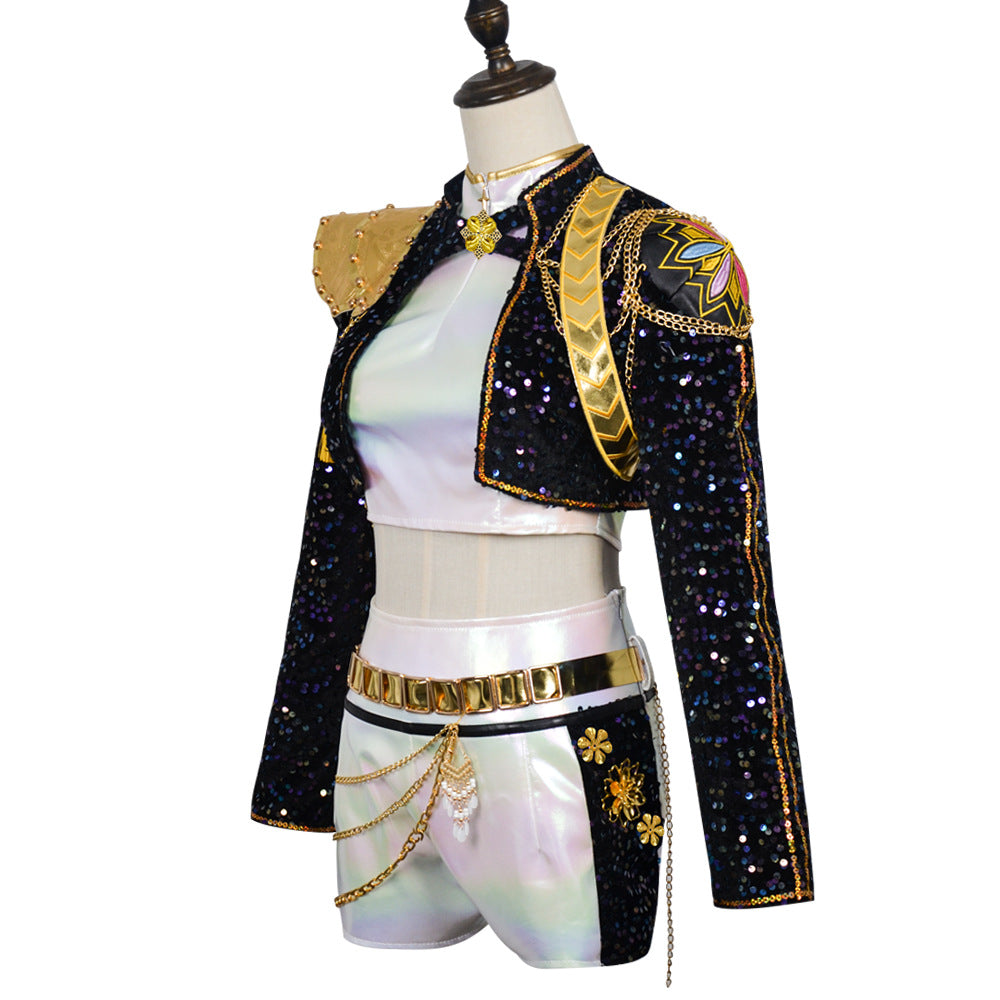 Pop Anime Girl Band Black Sequin Rumi Adult Style A