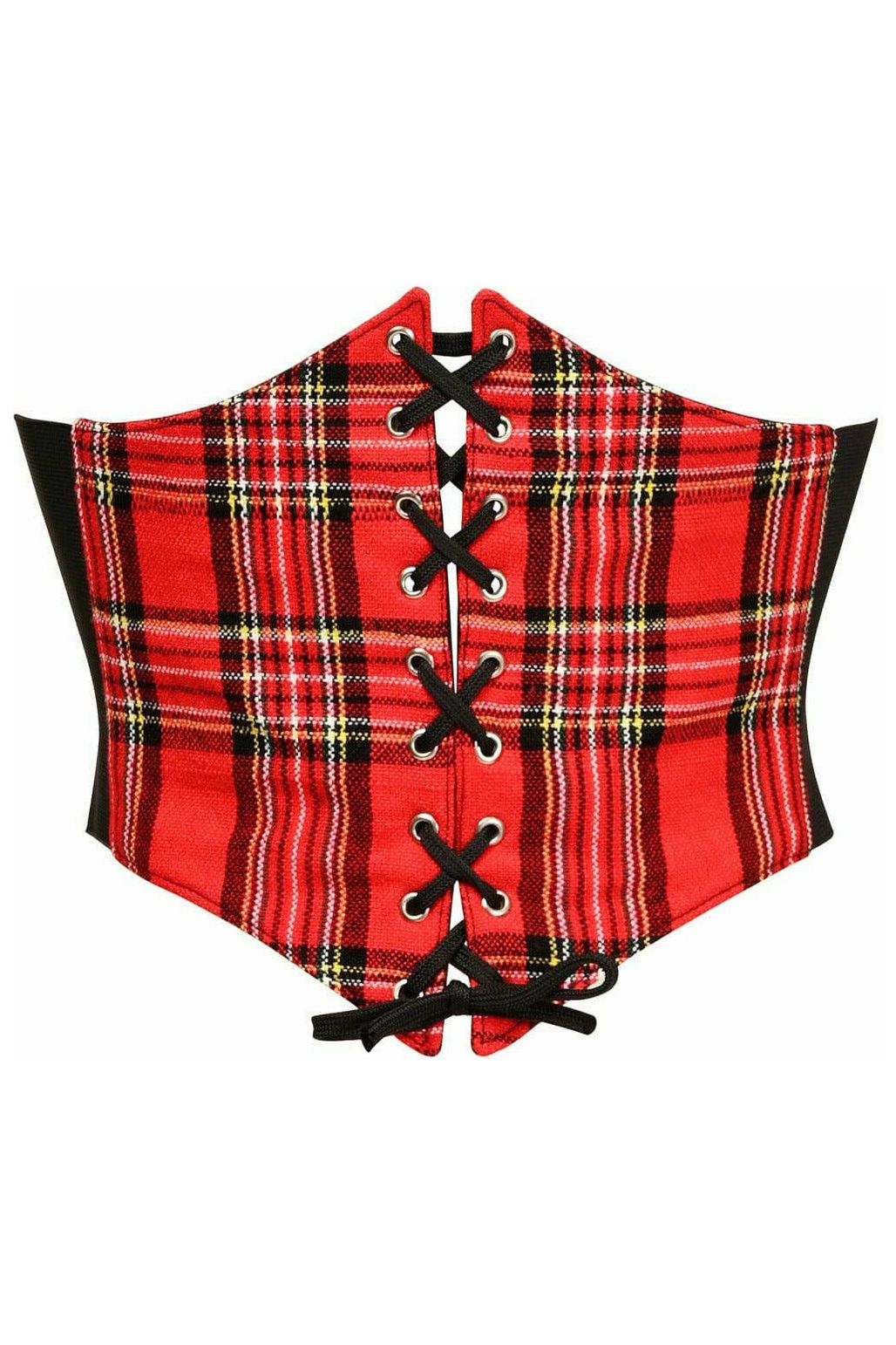 Lavish Red Plaid Corset Belt Cincher - Daisy Corsets