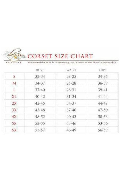 Top Drawer Black Brocade Steel Boned Corset - Daisy Corsets