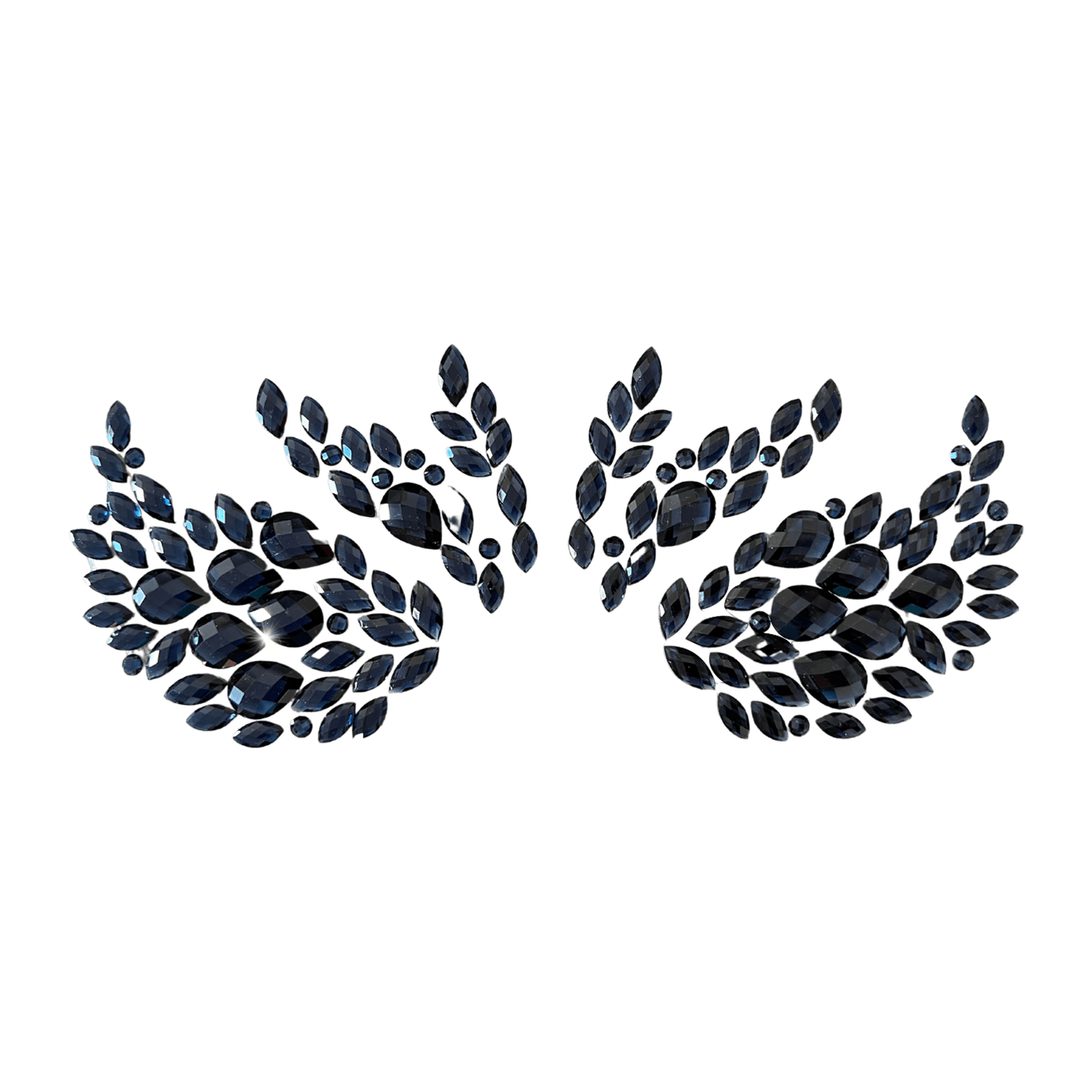 Neva Nude - Maleficent Black Gothic Queen Crystal Jewel Nipple Cover Pasties