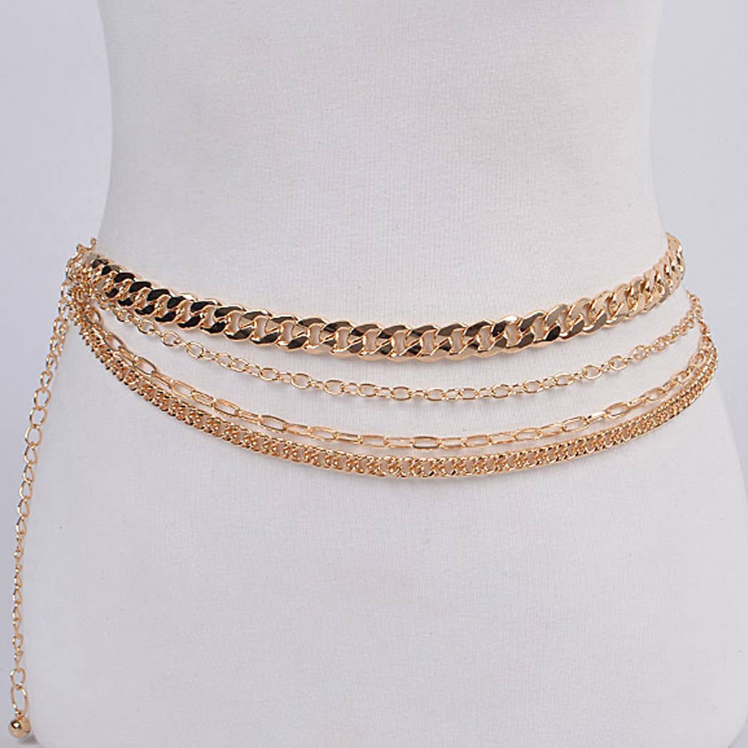 3AM BY H&D ACCESSORIES - Layered Chain Drop Belt