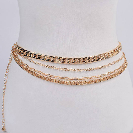 3AM BY H&D ACCESSORIES - Layered Chain Drop Belt