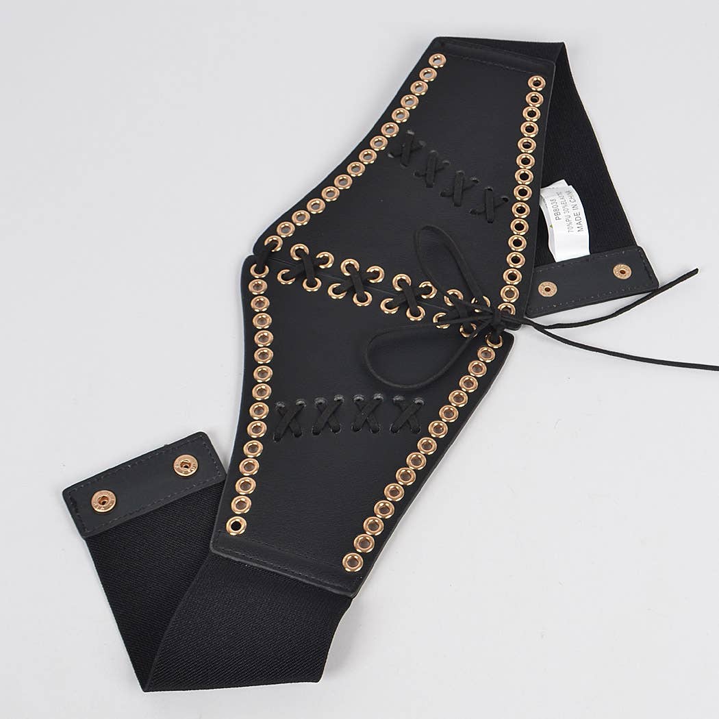 3AM BY H&D ACCESSORIES - Corset stretch belt W/eyelet