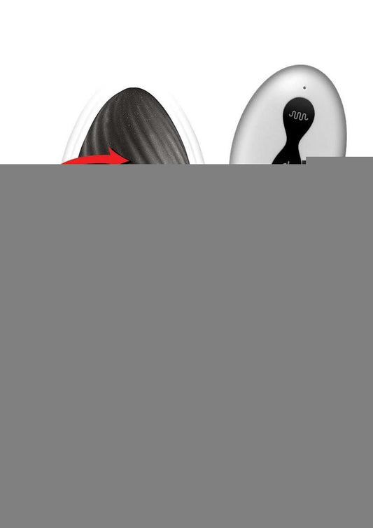 Ass-Sation Remote Vibrating and Rotating Rechargeable Silicone Anal Plug - Black