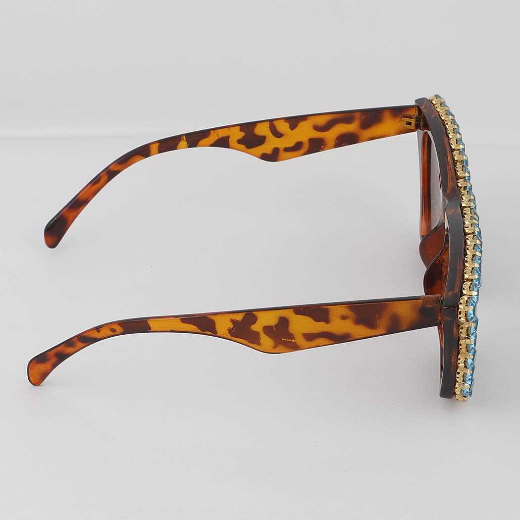 3AM BY H&D ACCESSORIES - Beaded Rhinestone Sunglasses