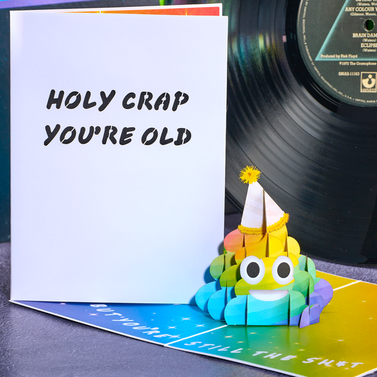Dirty Pop Cards - Holy Crap You’re Old Funny 3D Pop-Up Birthday Card