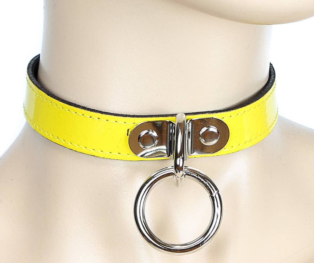 Funk Plus - CK129  PATENT NEON BONDAGE CHOKER