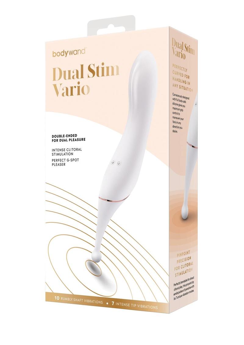 Bodywand Dual Stim Vario Silicone Vibrator - Gold/White