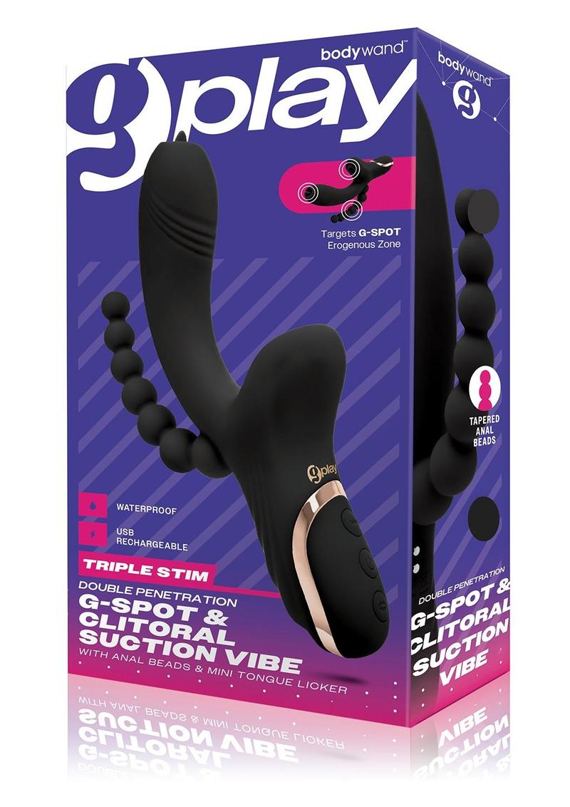 Bodywand G-Play G-Spot and Suction W/ Anal Beads - Purple