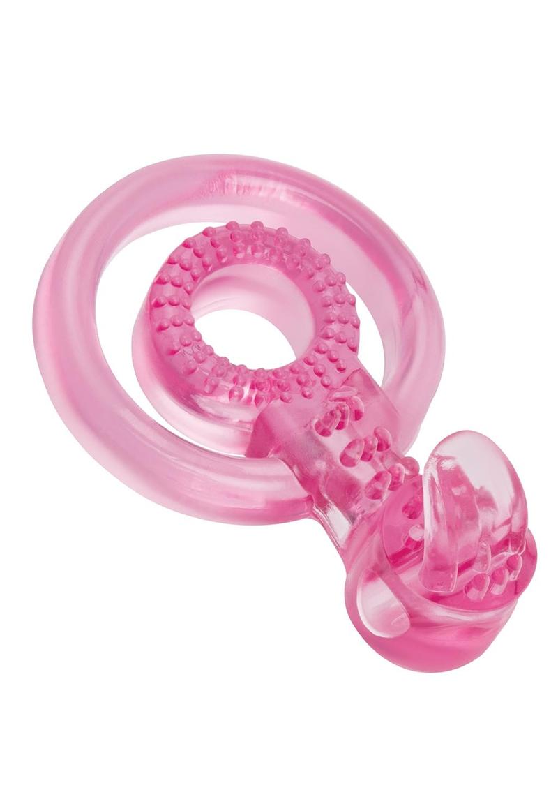 Bodywand Rechargeable Duo Ring W/ Clit Tickler - Pink