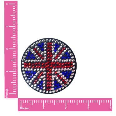 Neva Nude - YEAH BABY! Black Union Jack Crystal Reusable Silicone Nipple Cover Pasties