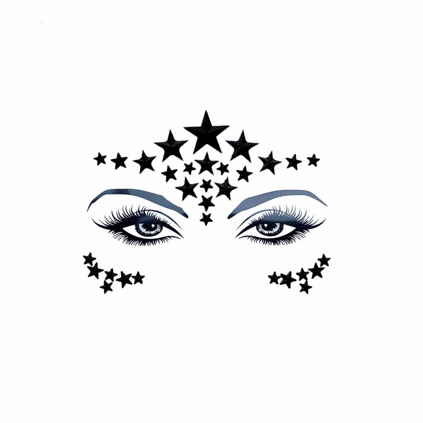 Neva Nude - Night Walker Black Crystal Face Jewels