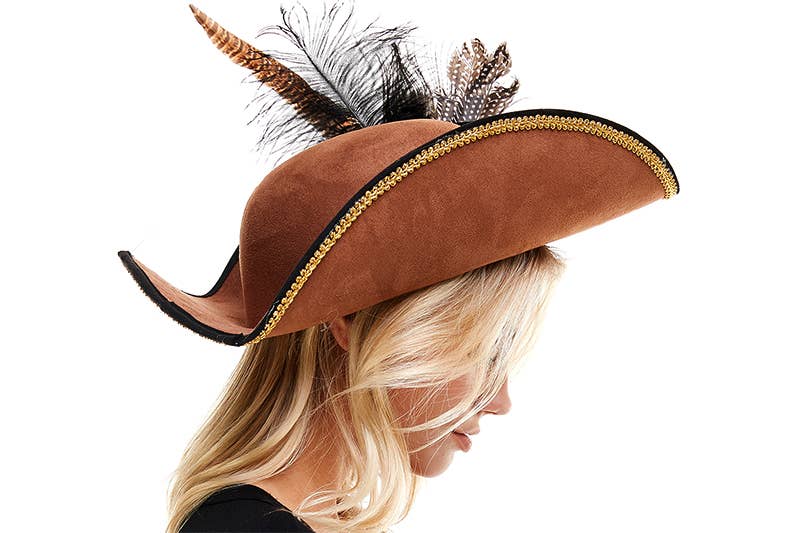 KBW Global Corp. - Brown Feather Pirate Hat