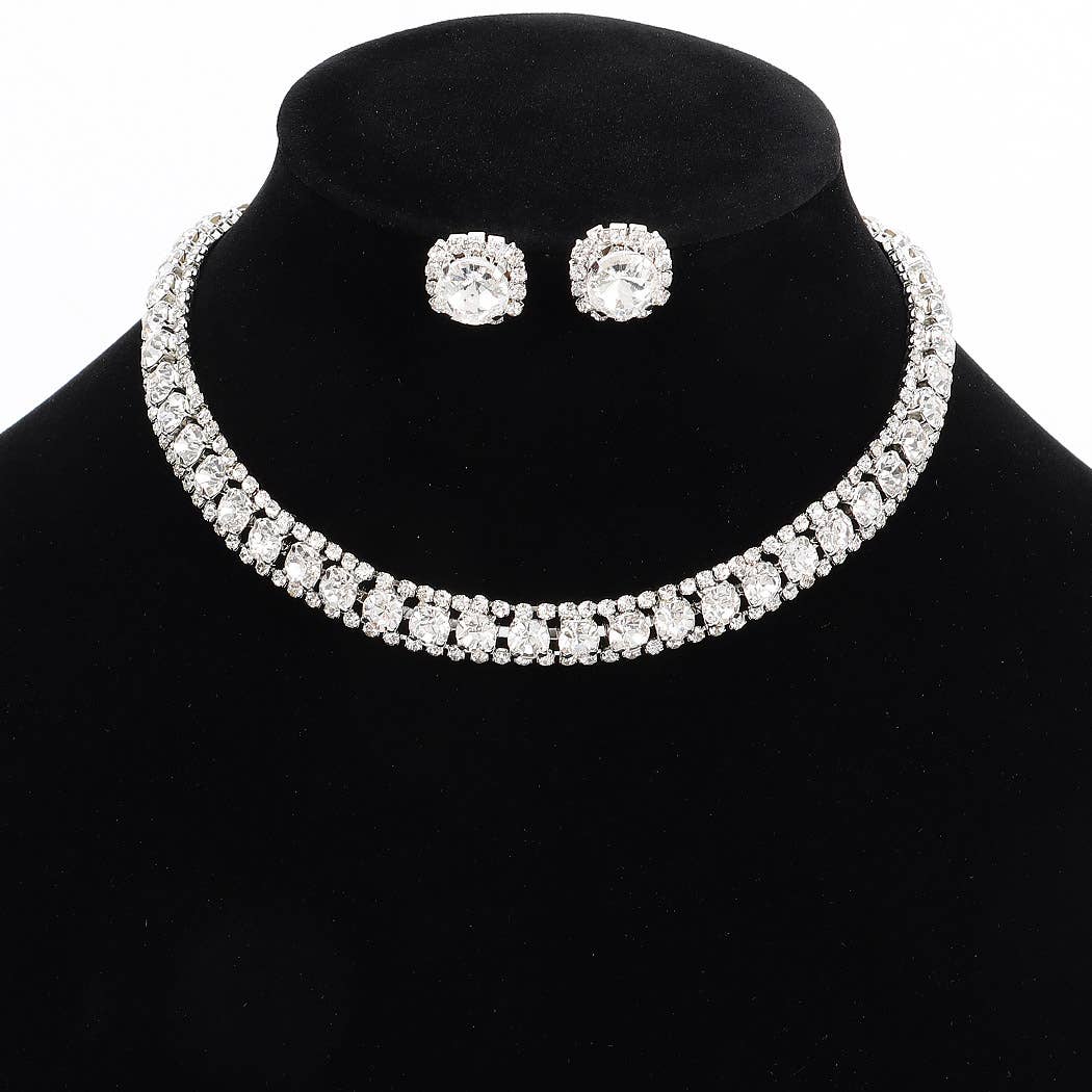 3AM BY H&D ACCESSORIES - Rhinestone Necklace set