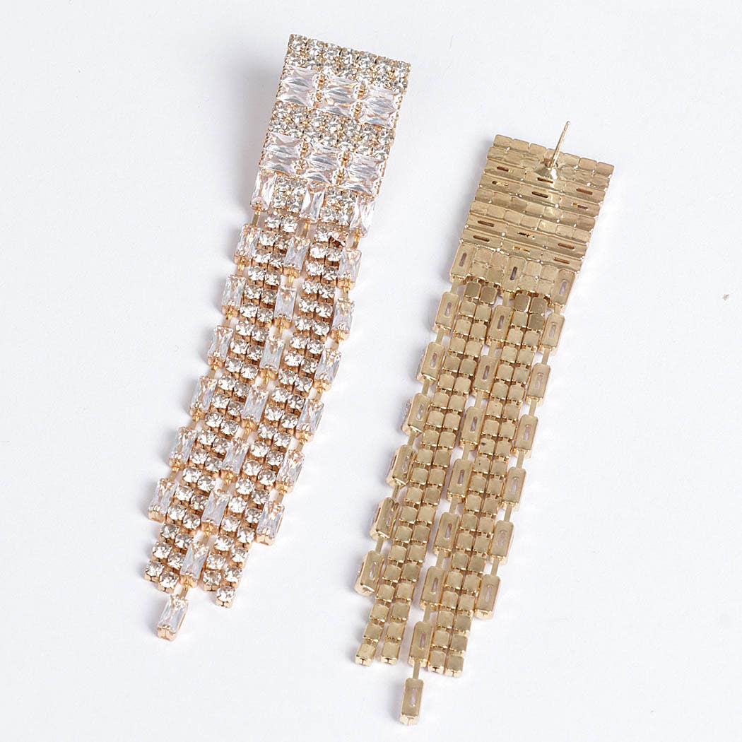 3AM BY H&D ACCESSORIES - Rhinestone Tassle Earring