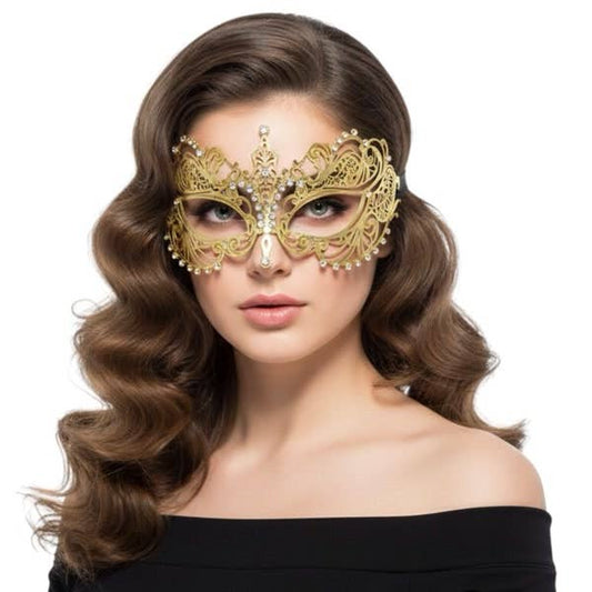 KBW Global Corp. - Gold Filigree Metal Mask