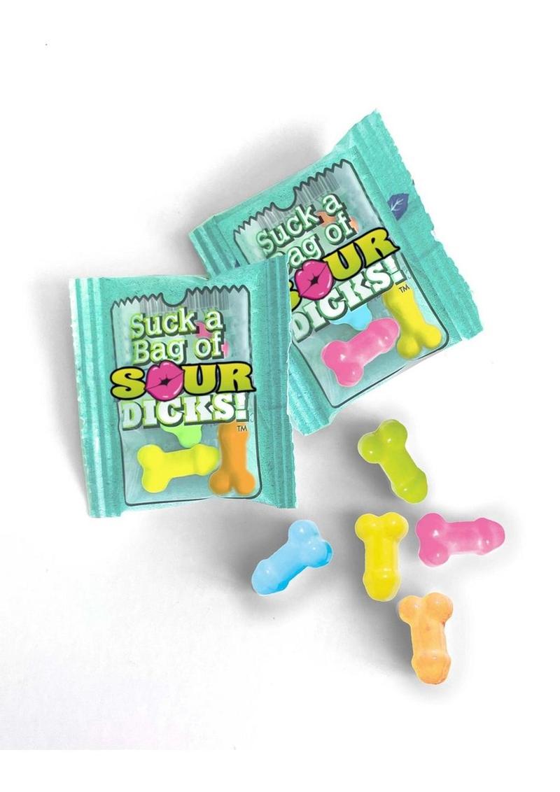 Candyprints Suck A Bag Of Sour Dicks Assorted Flavors - 25 Packs/Per Bag