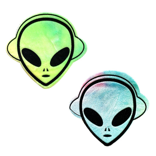 Kanye The Alien Super Rainbow Sherbet Velvet Blacklight Nipple Cover Pasties