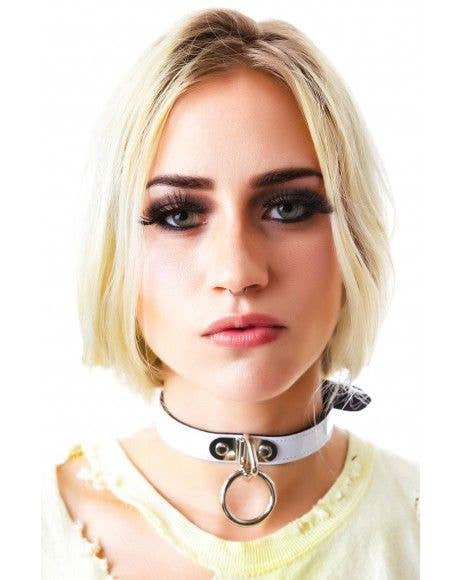 Funk Plus - CK129  PATENT NEON BONDAGE CHOKER