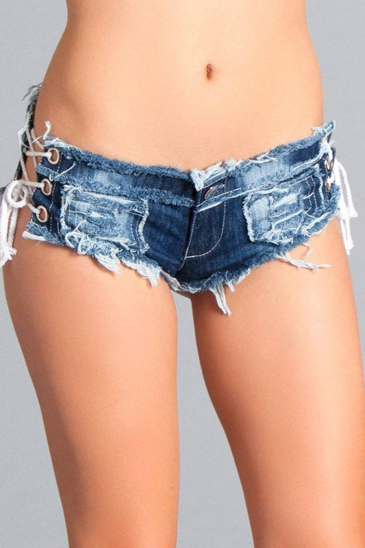 BeWicked - BWJ4 Sexy Cut Off Low Waist Denim Jeans