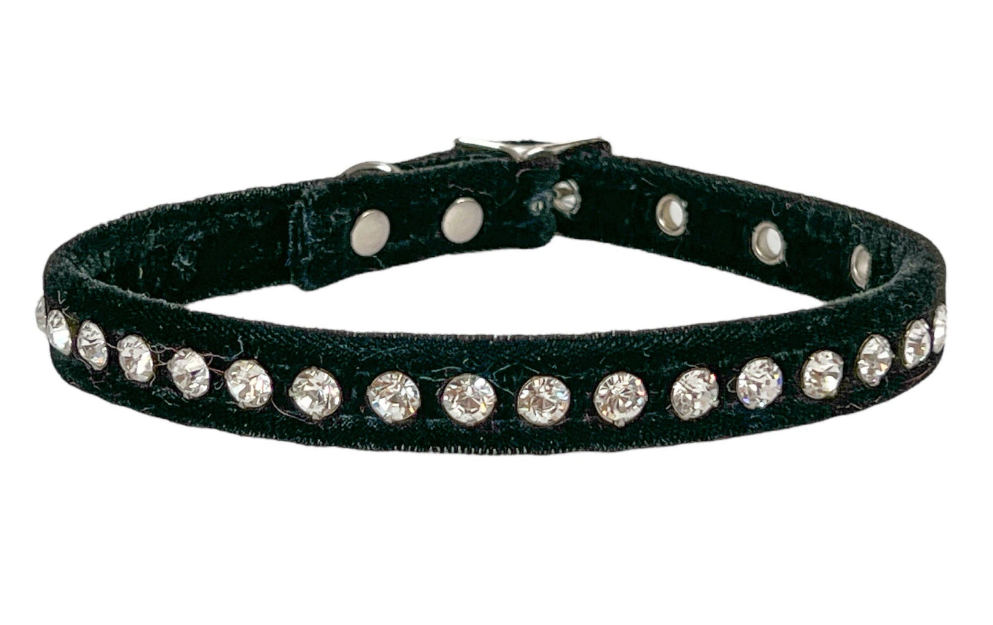 Funk Plus - CK247 VELVET BLACK RHINESTONE  CHOKER