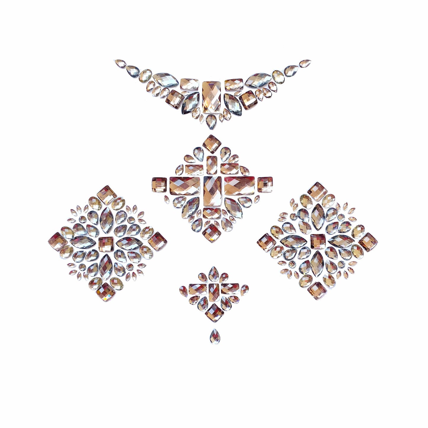 Neva Nude - Hunger Games Crystal Jewel Nipple Sticker Crop Top
